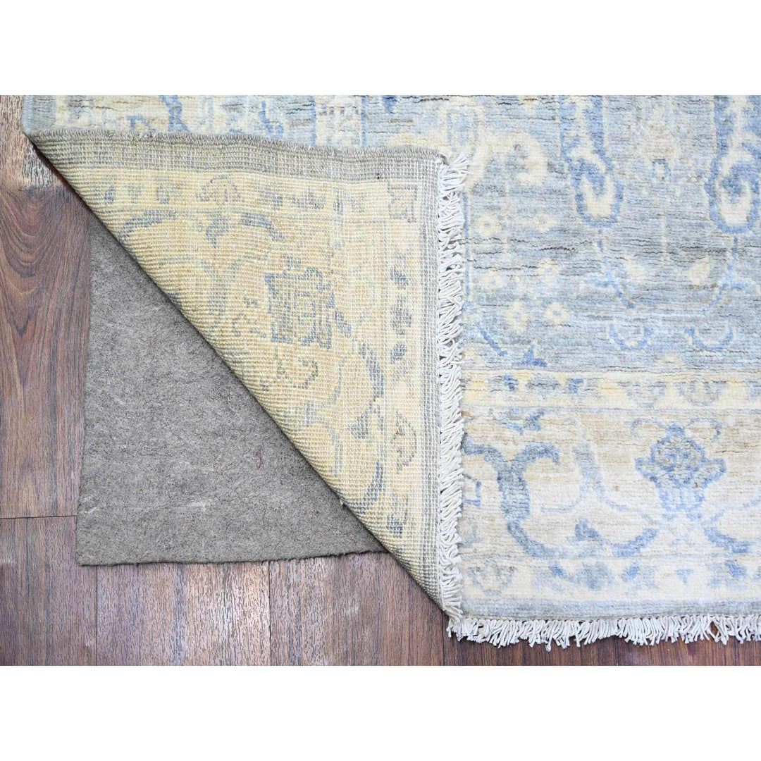 4'0" x 5'9" New Hand Knotted Grey Wool Rectangle Oriental Rug - MOA10273115