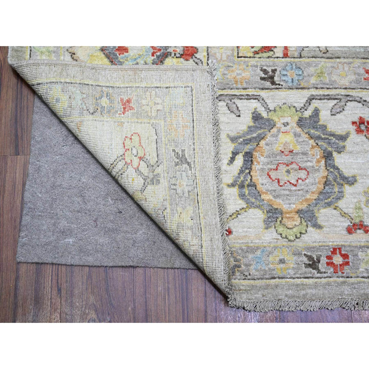 8'0" x 9'9" New Hand Knotted Grey Wool Rectangle Oriental Rug - MOA10273123