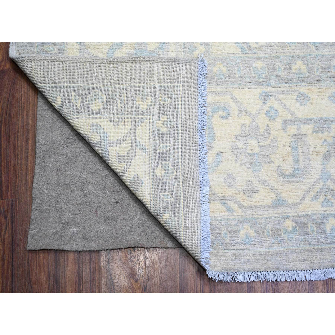 9'9" x 13'5" New Hand Knotted Grey Wool Rectangle Oriental Rug - MOA10273128