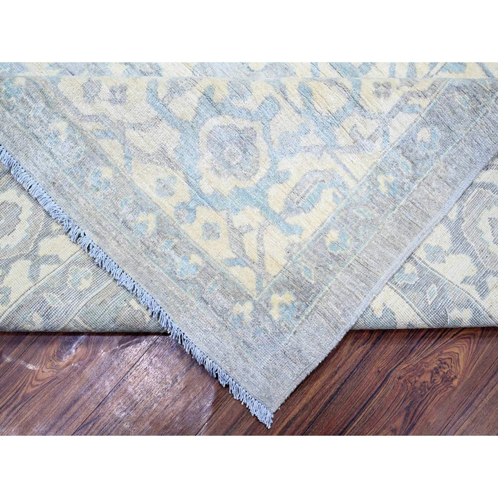 9'9" x 13'5" New Hand Knotted Grey Wool Rectangle Oriental Rug - MOA10273128