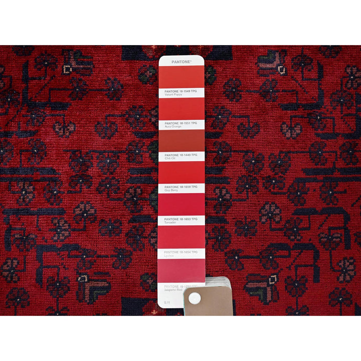 3'5" x 4'9" New Hand Knotted Red Wool Rectangle Oriental Rug - MOA102731