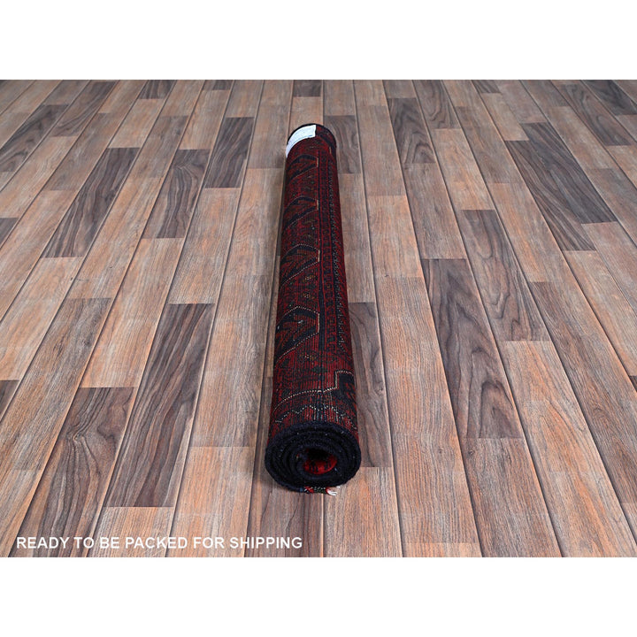 3'5" x 4'9" New Hand Knotted Red Wool Rectangle Oriental Rug - MOA102731