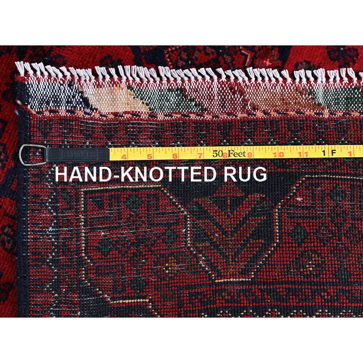 3'5" x 4'9" New Hand Knotted Red Wool Rectangle Oriental Rug - MOA102731