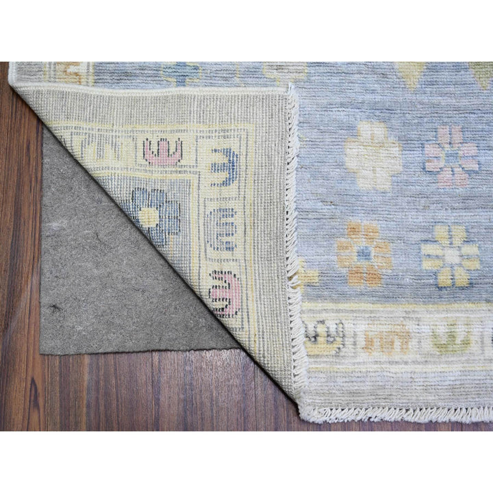 9'9" x 9'9" New Hand Knotted Grey Wool Square Oriental Rug - MOA10273214