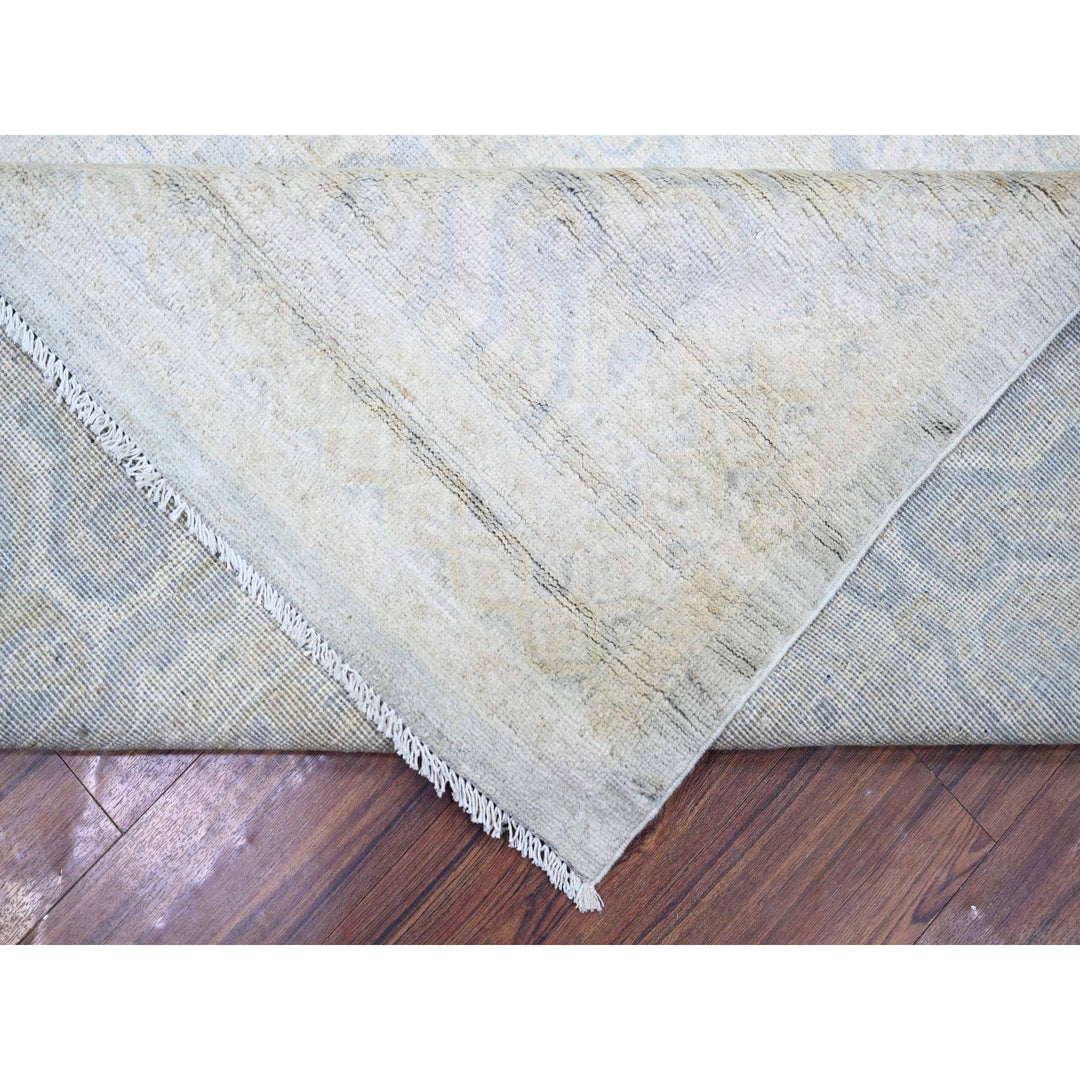 11'9" x 14'3" New Hand Knotted Grey Wool Rectangle Oriental Rug - MOA10273280