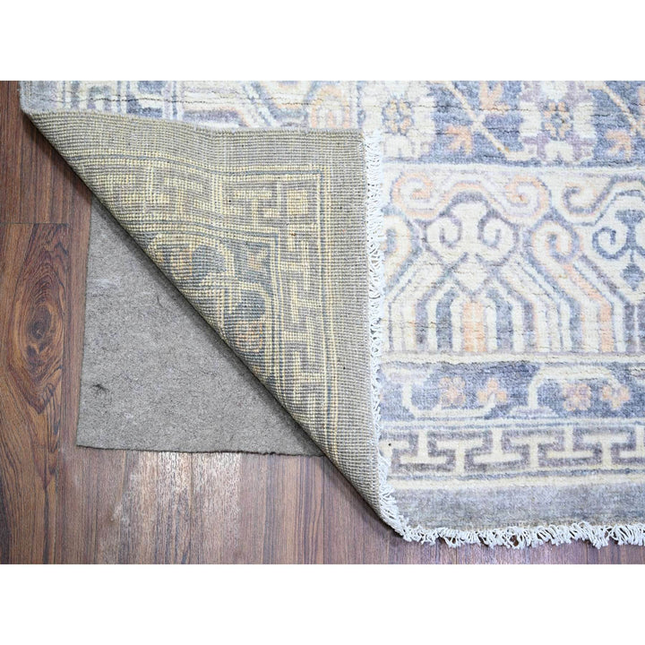 10'0" x 14'1" New Hand Knotted Grey Wool Rectangle Oriental Rug - MOA10273397