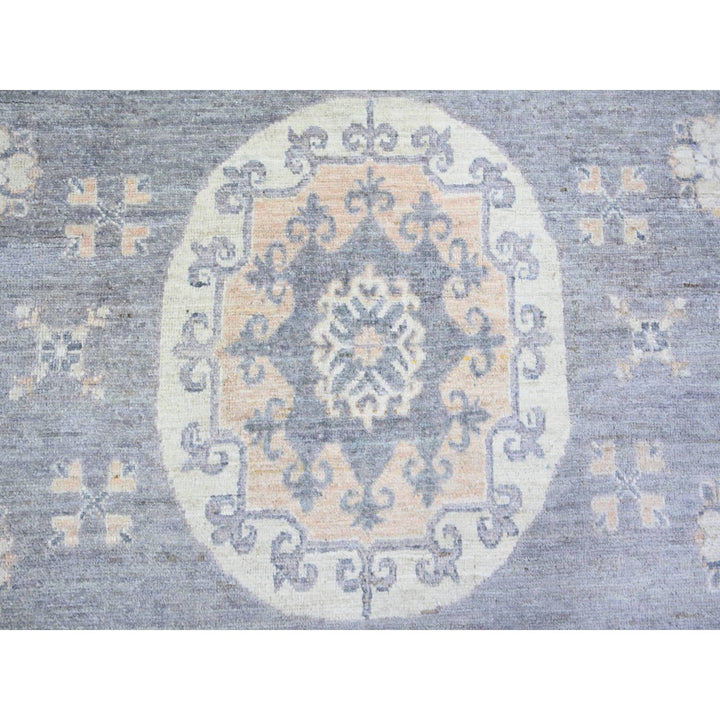 10'0" x 14'1" New Hand Knotted Grey Wool Rectangle Oriental Rug - MOA10273397