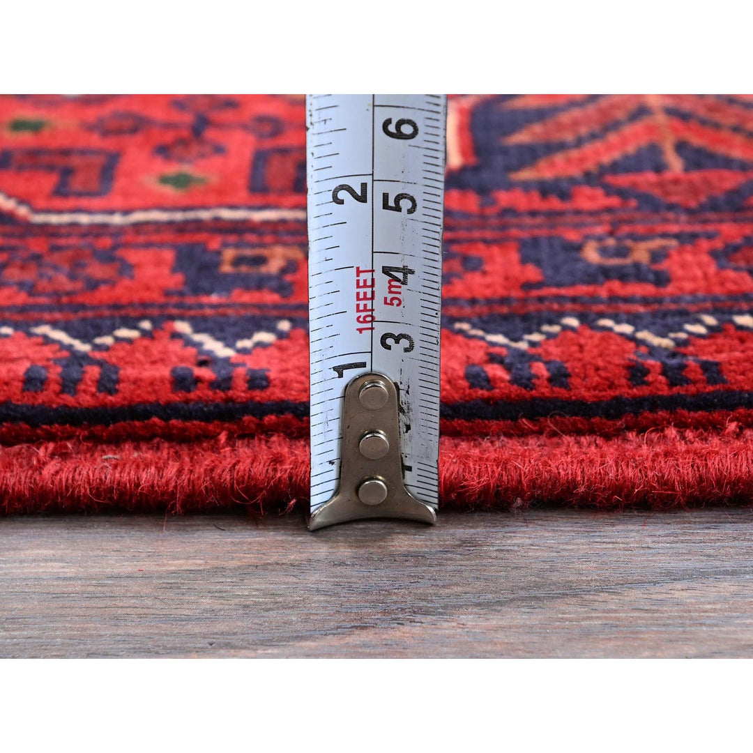 2'9" x 4'11" New Hand Knotted Red Wool Rectangle Oriental Rug - MOA102734