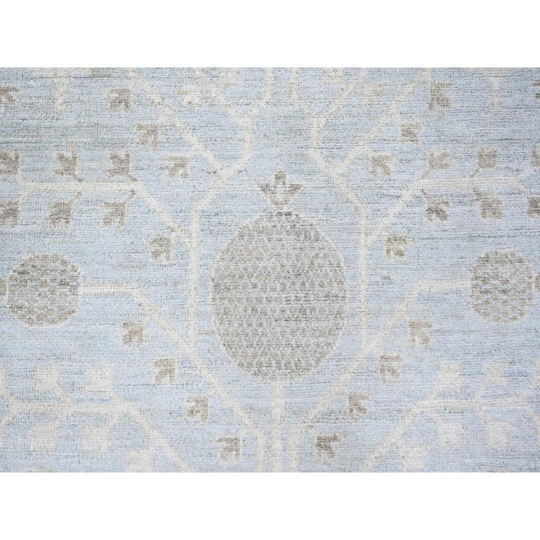 9'0" x 11'5" New Hand Knotted Blue Wool Rectangle Oriental Rug - MOA10273511