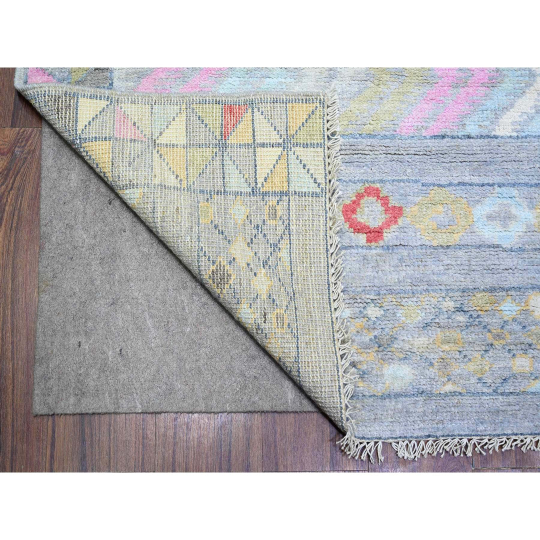 8'2" x 9'8" New Hand Knotted Grey Wool Rectangle Oriental Rug - MOA10273527