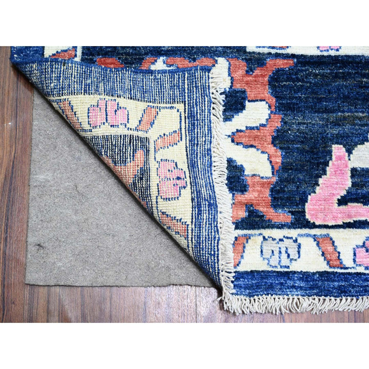 10'2" x 10'0" New Hand Knotted Blue Wool Square Oriental Rug - MOA10273587