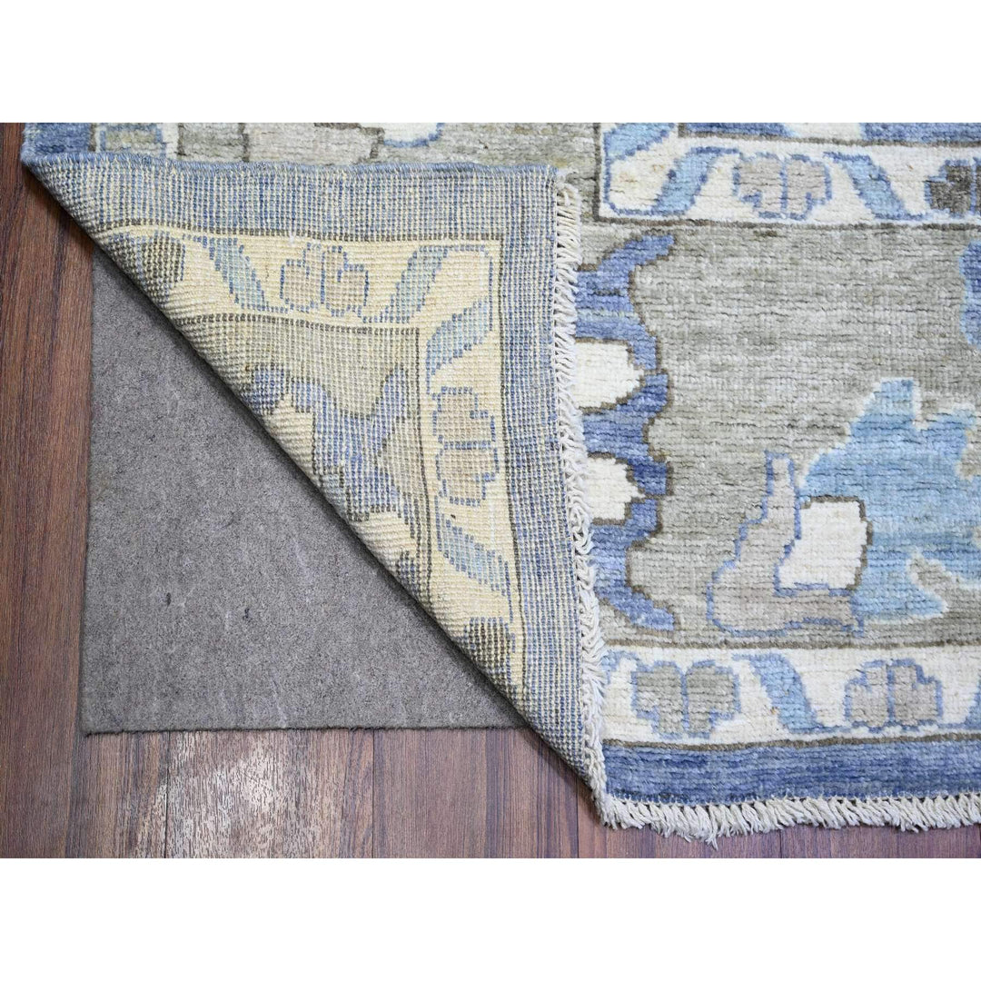 10'0" x 13'4" New Hand Knotted Blue Wool Rectangle Oriental Rug - MOA10273589