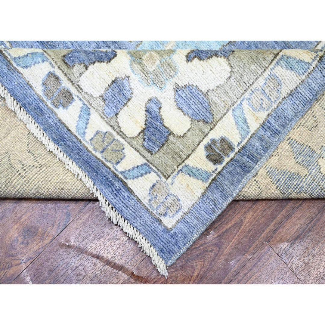 10'0" x 13'4" New Hand Knotted Blue Wool Rectangle Oriental Rug - MOA10273589