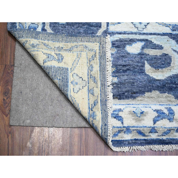 10'2" x 13'7" New Hand Knotted Blue Wool Rectangle Oriental Rug - MOA10273590