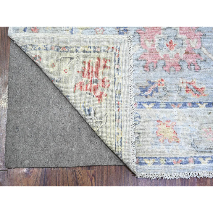 4'0" x 10'0" New Hand Knotted Grey Wool Runner Oriental Rug - MOA10273597