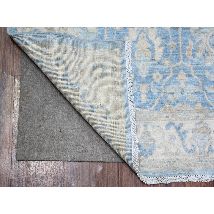 2'7" x 9'8" New Hand Knotted Blue Wool Runner Oriental Rug - MOA10273688