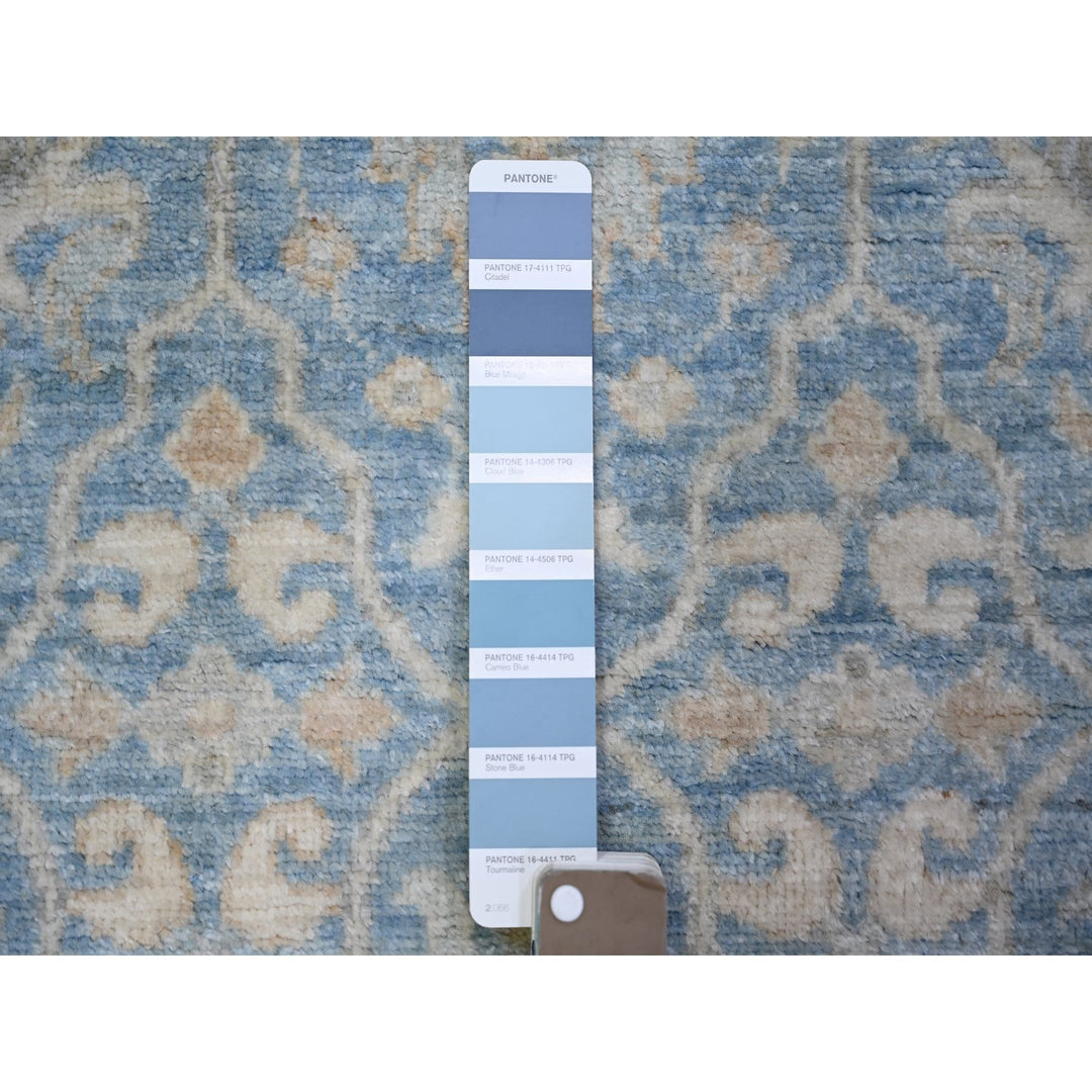 2'7" x 9'8" New Hand Knotted Blue Wool Runner Oriental Rug - MOA10273688