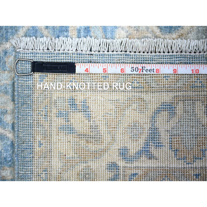 2'7" x 9'8" New Hand Knotted Blue Wool Runner Oriental Rug - MOA10273688