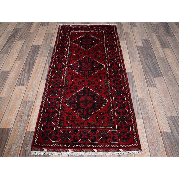 2'3" x 5'0" New Hand Knotted Red Wool Rectangle Oriental Rug - MOA102736