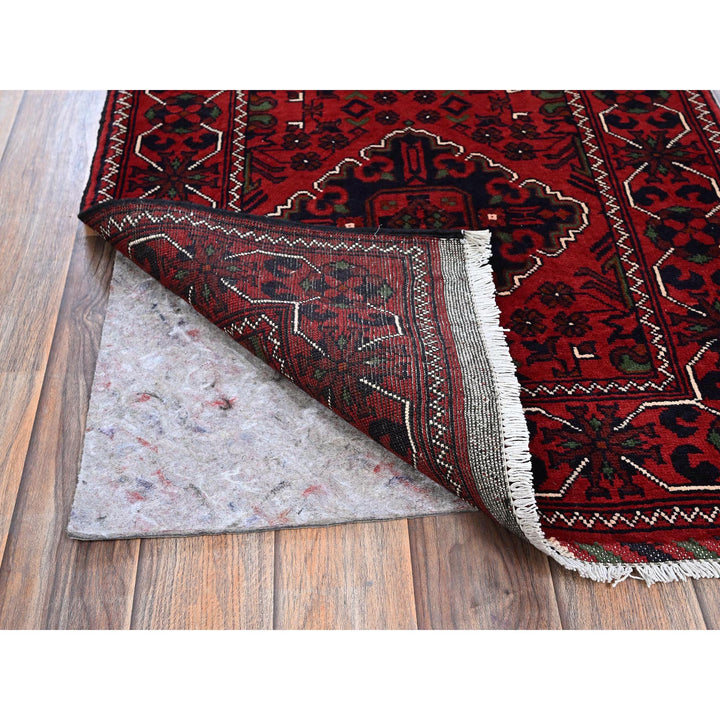 2'3" x 5'0" New Hand Knotted Red Wool Rectangle Oriental Rug - MOA102736