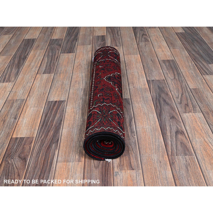 2'3" x 5'0" New Hand Knotted Red Wool Rectangle Oriental Rug - MOA102736