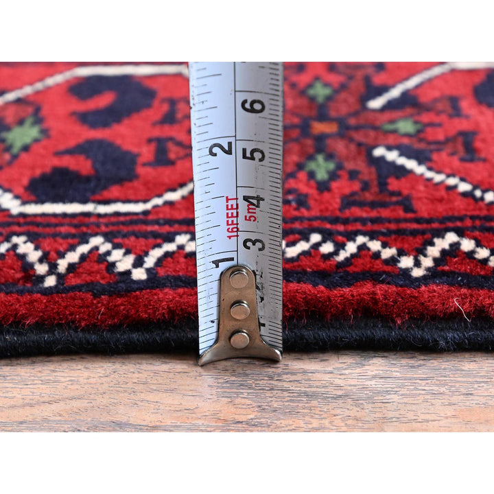 2'3" x 5'0" New Hand Knotted Red Wool Rectangle Oriental Rug - MOA102736
