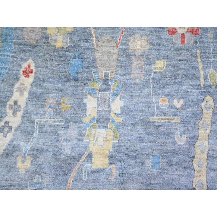 10'0" x 9'8" New Hand Knotted Blue Wool Square Oriental Rug - MOA10273713