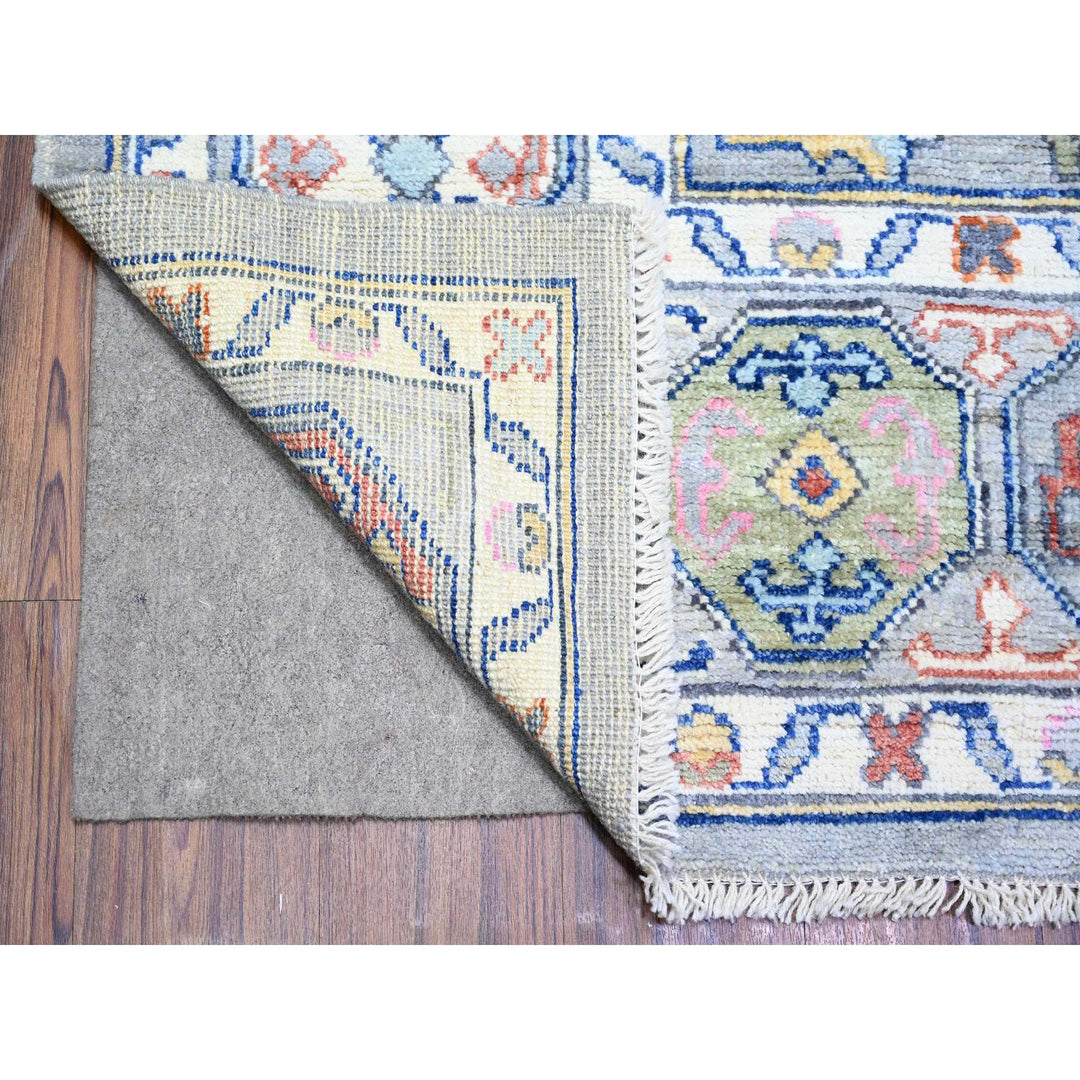 8'3" x 9'9" New Hand Knotted Grey Wool Rectangle Oriental Rug - MOA10273734