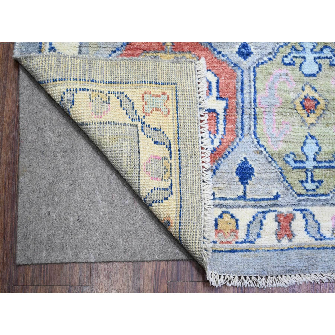 10'3" x 13'7" New Hand Knotted Grey Wool Rectangle Oriental Rug - MOA10273737