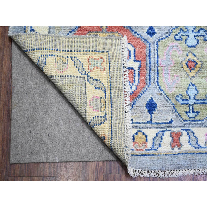 10'3" x 13'7" New Hand Knotted Grey Wool Rectangle Oriental Rug - MOA10273737