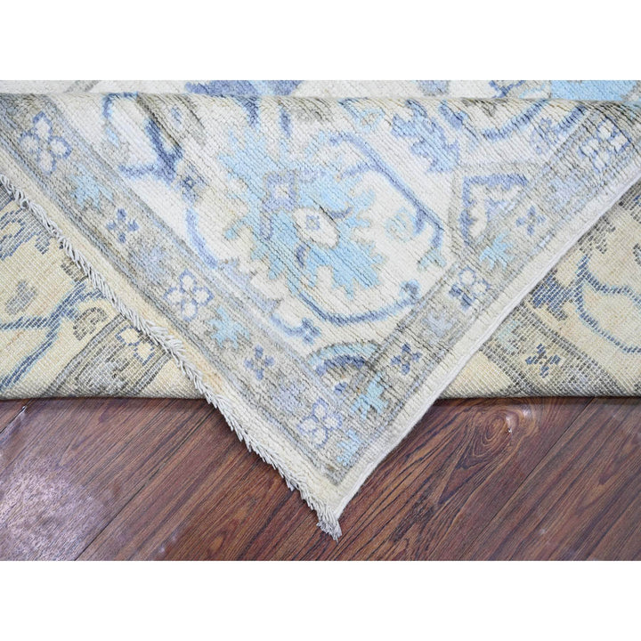 8'0" x 9'10" New Hand Knotted Ivory Wool Rectangle Oriental Rug - MOA10273780