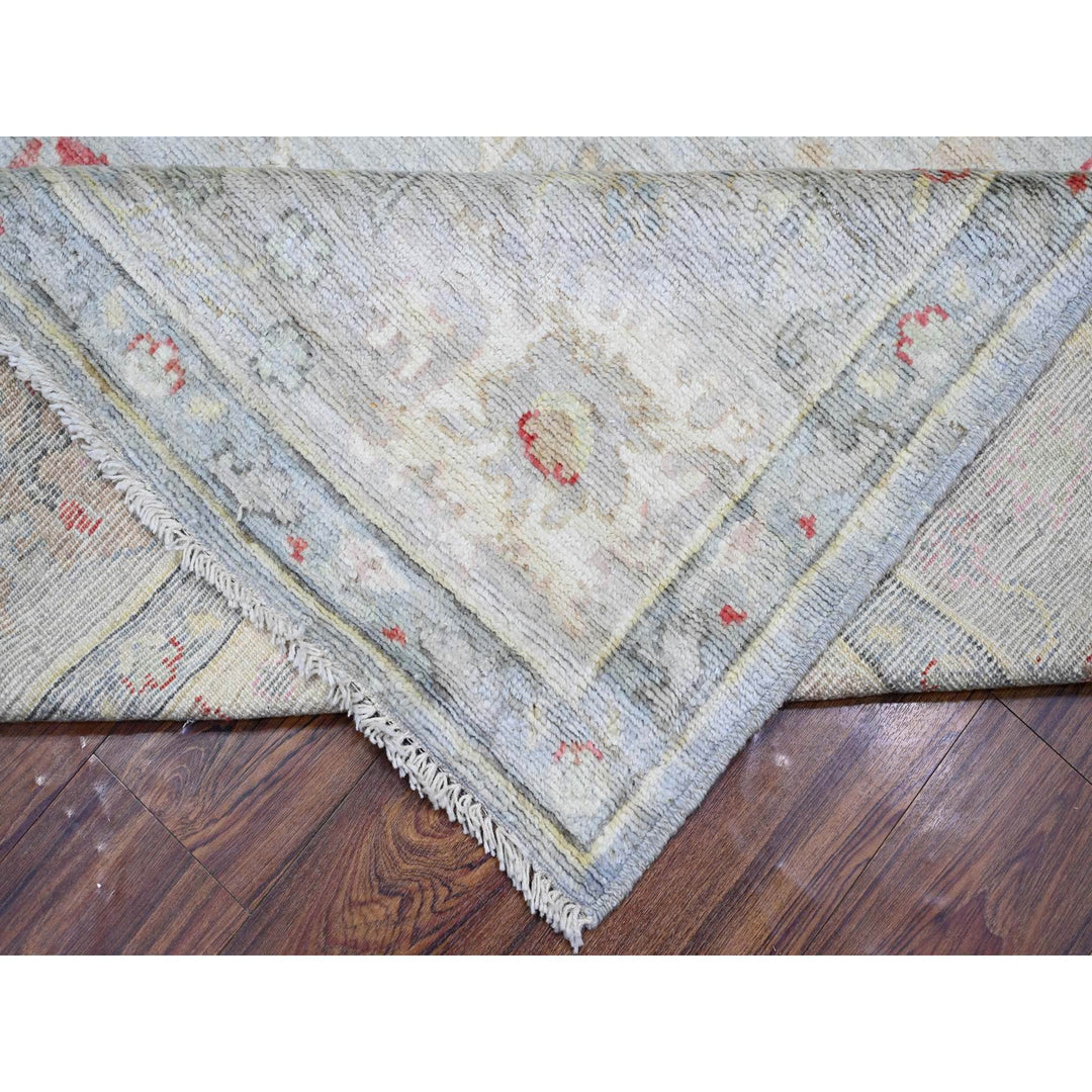 8'3" x 9'8" New Hand Knotted Grey Wool Rectangle Oriental Rug - MOA10273799