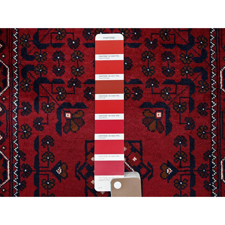 2'3" x 5'0" New Hand Knotted Red Wool Runner Oriental Rug - MOA102737