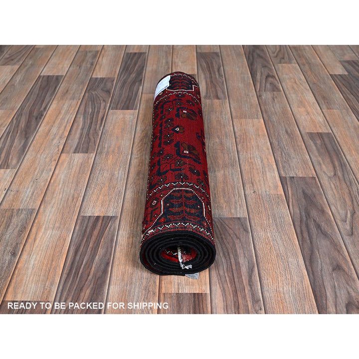 2'3" x 5'0" New Hand Knotted Red Wool Runner Oriental Rug - MOA102737