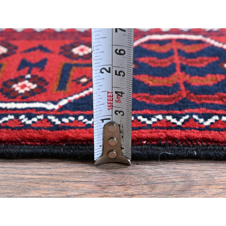2'3" x 5'0" New Hand Knotted Red Wool Runner Oriental Rug - MOA102737