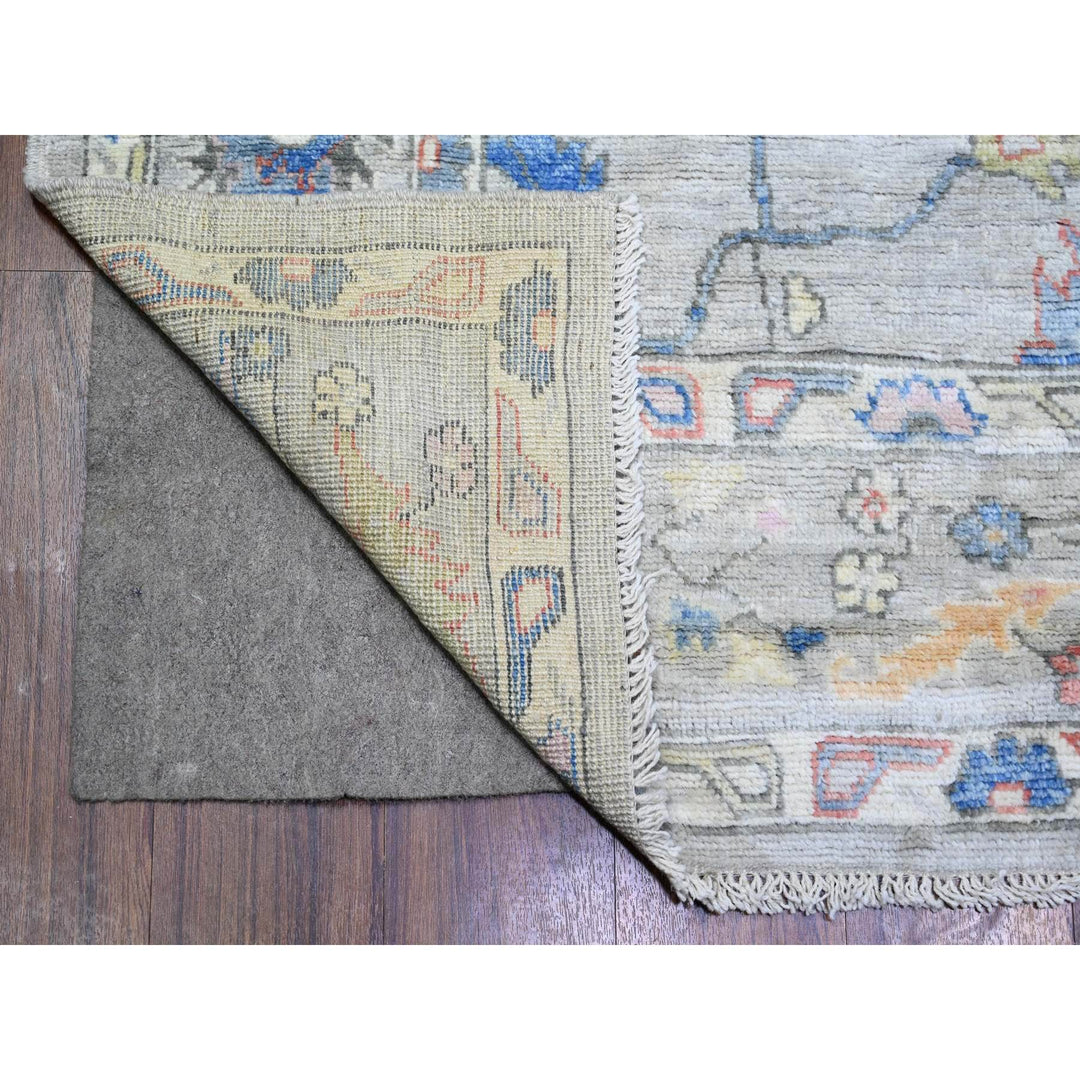 5'10" x 8'8" New Hand Knotted Grey Wool Rectangle Oriental Rug - MOA10273800