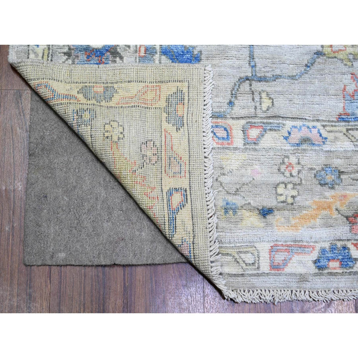 5'10" x 8'8" New Hand Knotted Grey Wool Rectangle Oriental Rug - MOA10273800