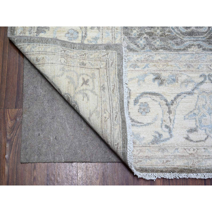 8'1" x 9'8" New Hand Knotted Grey Wool Rectangle Oriental Rug - MOA10273826