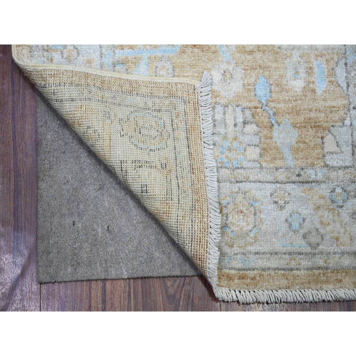 2'7" x 15'0" New Hand Knotted Brown Wool Runner Oriental Rug - MOA10273866