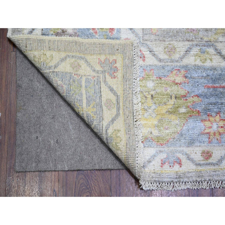 8'1" x 9'10" New Hand Knotted Grey Wool Rectangle Oriental Rug - MOA10273887