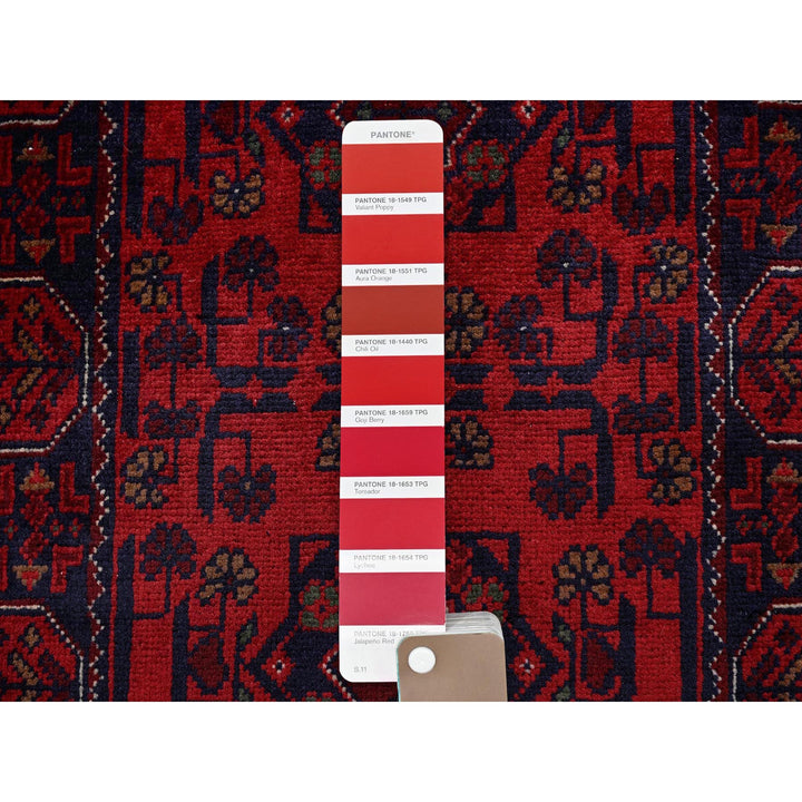 1'9" x 4'10" New Hand Knotted Red Wool Runner Oriental Rug - MOA102738