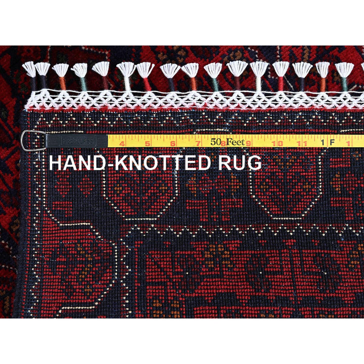 1'9" x 4'10" New Hand Knotted Red Wool Runner Oriental Rug - MOA102738