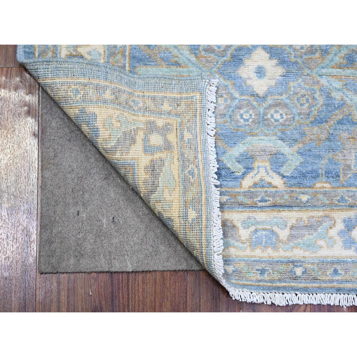 2'8" x 9'6" New Hand Knotted Blue Wool Runner Oriental Rug - MOA10273963