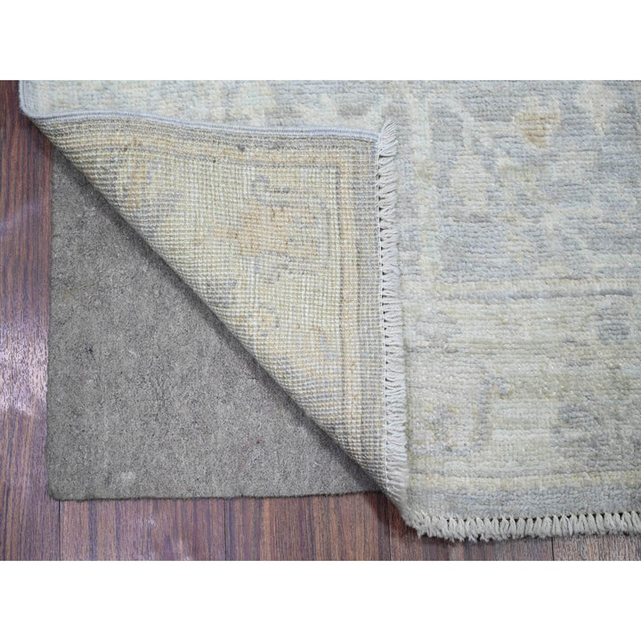 2'8" x 19'2" New Hand Knotted Grey Wool Runner Oriental Rug - MOA10273992