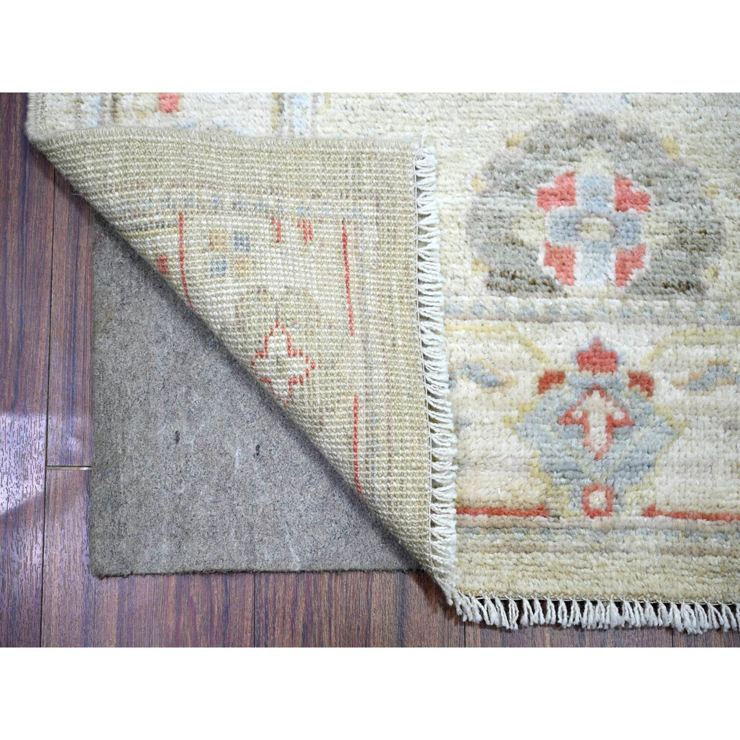 2'9" x 19'8" New Hand Knotted Green Wool Runner Oriental Rug - MOA10273999