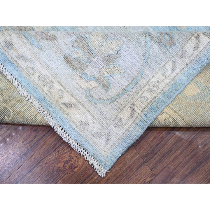 8'1" x 9'8" New Hand Knotted Blue Wool Rectangle Oriental Rug - MOA10274014