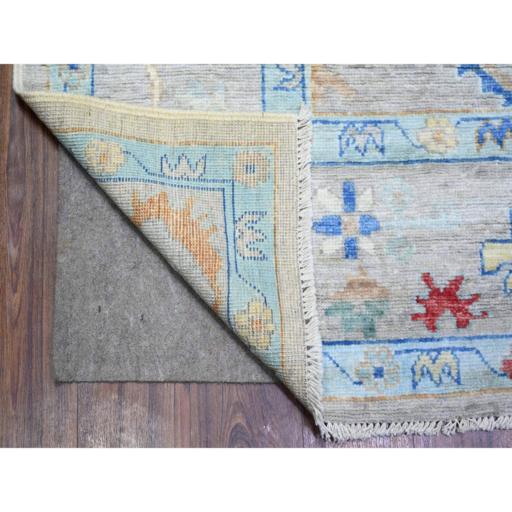 8'4" x 9'8" New Hand Knotted Grey Wool Rectangle Oriental Rug - MOA10274022