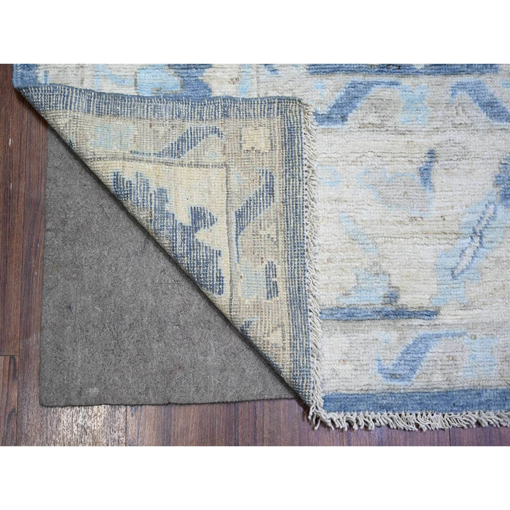 9'0" x 11'8" New Hand Knotted Grey Wool Rectangle Oriental Rug - MOA10274028