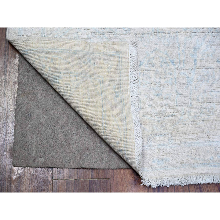 2'8" x 9'7" New Hand Knotted Ivory Wool Runner Oriental Rug - MOA10274054