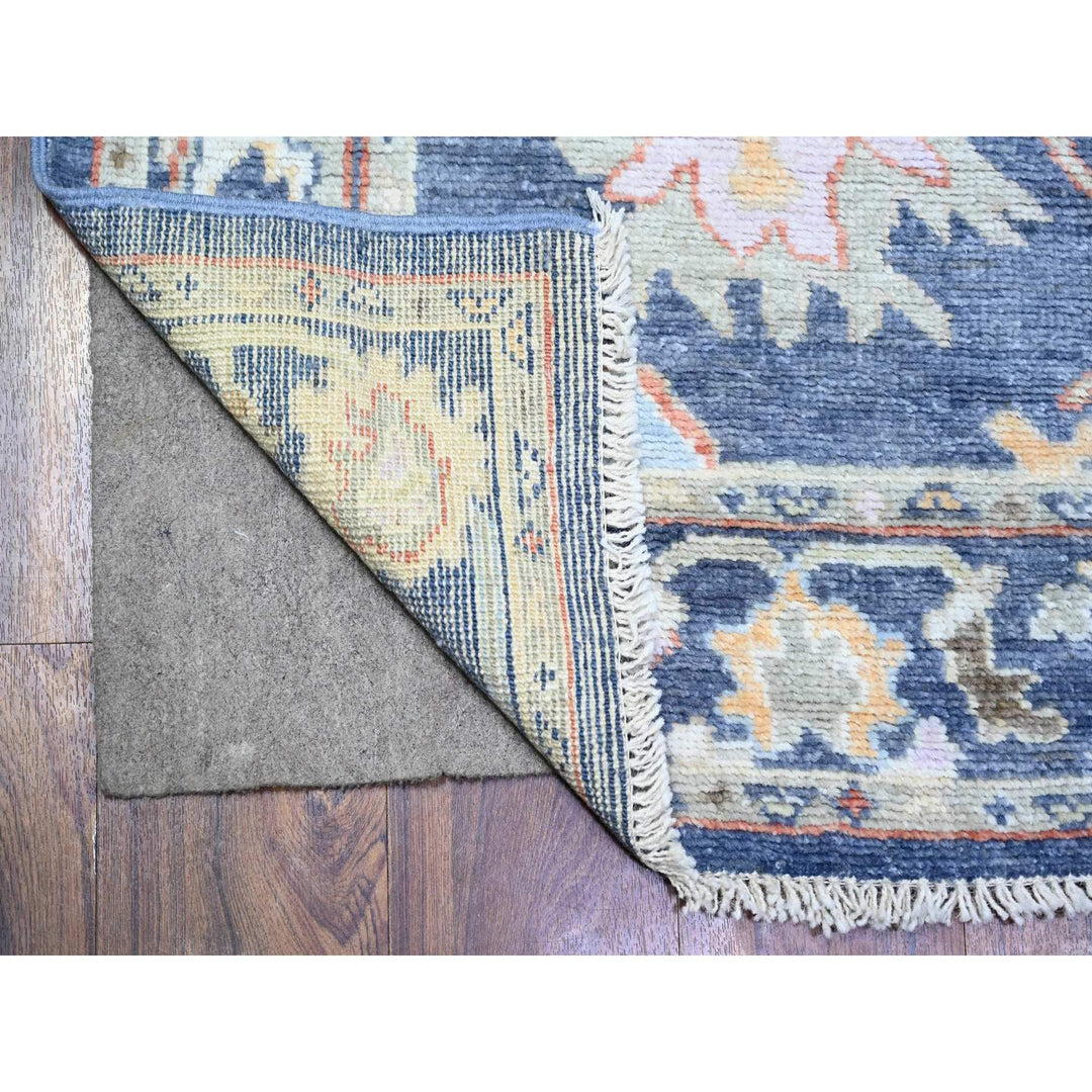 2'10" x 11'10" New Hand Knotted Blue Wool Runner Oriental Rug - MOA10274108